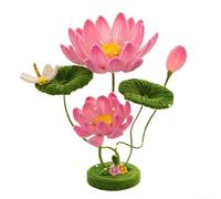 Lotus Table Lamp Night Light Handmade Kit Create a Warm and Inviting Atmosphere (Pink)