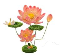 Lotus Table Lamp Night Light Handmade Kit Create a Warm and Inviting Atmosphere (Yellow)