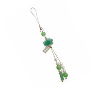 Lotus Theme Mobile Charms Handmade Beaded Phone Chain Cell Phone Strap Stylish Bag Accessories Daily Culture Festival Accessories, フリーサイズ