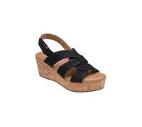 Lotus 'thora' Open-Toe Wedge Sandals In Black Black