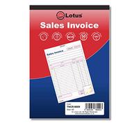 Lotus Triplicate Sales Invoice Book NCR, A5 (143 x 210mm), Sales Invoice Book Triplicate, 3-Parts Carbonless - TNCR-8009 (1 Book)
