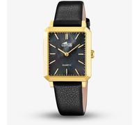 Lotus Two Tone Mother Of Pearl Square Watch L18988/4 In Black Black