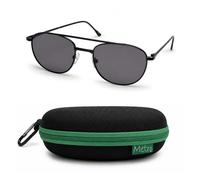 Lotus Unisex Metal Frame Sunglasses with Hard Shell Case, Dark Tinted Lenses for Driving, Travel, Holidays, Beach & Outdoor Activities