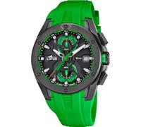 Lotus Mens Chronograph Steel Watch with Rubber Strap 18943/4