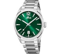 Lotus Watch for Men, Silver-Green, Classic