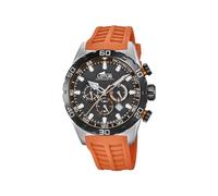 LOTUS Watch Model 18677/5 from The Color Collection, 43 mm Black case with Orange Rubber Strap for Men, one Size, Strip
