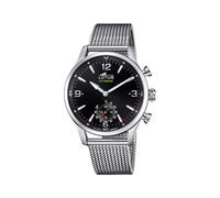 Lotus Watch Model 18803/3 Connected Collection, 43 mm Black Case with Steel Strap for Men