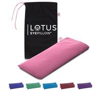 Lotus Weighted Lavender Eye Pillow - Pink Eye Mask for Sleep & Meditation - Aromatherapy Yoga Pillow with Flaxseed - Hot or Cold Compress for Headache & Eye Relief