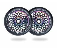 Lotus Wheels 110mm - Pro Scooter Wheels 110mm Pair - Scooter for Kids - Fit Most Setups - 24mm x 110mm - Bearings Installed - 90 Day Warranty - Pro Scooter Wheels, Cheap - Scooter Parts