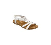 Lotus Women's White 'Domenica' Flat Open-Toe Sandals | Size: 6 Lotus White 6