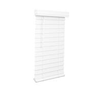 LOTUS & WINDOWARE 2.5-inch Cordless Faux Wood Blind, Plantation Style, 11" Wide x 72" Long, Smooth, Bright White - for Living Room, Bedroom, Interior Door Windows