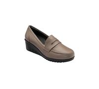 Lotus Women's 'Detroit' Leather Wedge Shoes in Grey | Size: 4 Lotus Grey 4
