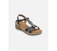 Lotus Women's 'Letica' Open-Toe Wedge Sandals in Navy | Size: 8 Lotus Navy 8