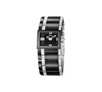 Lotus Women's Quartz Watch with Black Dial Analogue Display and Black Stainless Steel Bracelet 15597/3