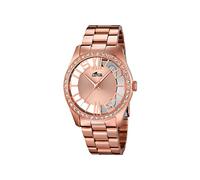 Lotus Women's Quartz Watch with Rose Gold Dial Analogue Display and Stainless Steel Rose Gold Plated Bracelet 18128/1