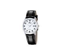 Lotus Women's Quartz Watch with White Dial Analogue Display and Black Leather Strap 18240/1