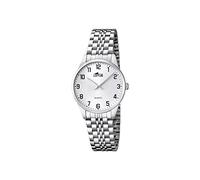 Lotus Women's Quartz Watch with White Dial Analogue Display and Silver Stainless Steel Bracelet 15884/1