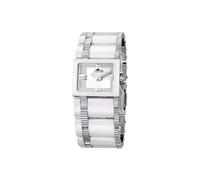 Lotus Women's Quartz Watch with White Dial Analogue Display and White Stainless Steel Bracelet 15597/1