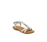 Lotus Women's Silver 'Bettina' Flat Sandals | Size: 8 Lotus Silver 8