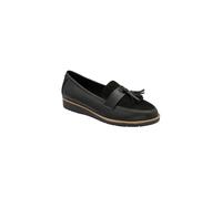 Lotus Women's 'York' Wedge Loafers in Black | Size: 6 Lotus Black 6