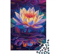 Lotus Wooden Puzzles 1000 Piece Jigsaw Puzzles for Adults Educational Game Challenge Toy Christmas Eve Gifts 1000pcs (75x50cm)