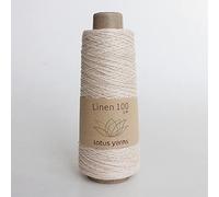 Lotus Yarns 100% Natural Linen Lace Weight Hand Knitting Crochet Yarn 100g/cone for Summer Fashion Garments Baby Clothes Soft and Cool 19
