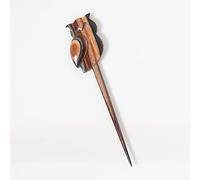 Lotus Yarns Animal Shawl Pin Premium Wooden Shawl Stick Vintage Polished Hair Pin Barrett Brooch for Woman & Girls Owl
