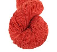 Lotus Yarns Swan Lake Lace Weight 50% Cashmere 40% Fine Wool 10% Angora Blended Hand Knitting Yarns for Comfortable Baby and Adult Clothing for Fashion Garment Baby Clothe (08-Rust)