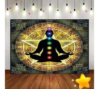 Lotus Yoga Hanging Spiritual Custom Birthday Backdrop Party Background Print Wall Decorations Backdrop Party Background Photo