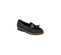 Lotus 'york' Wedge Loafers In Black Black 5