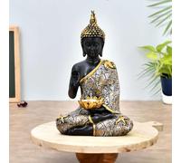 LOTUSAMAR Beautiful Sitting Buddha Idol Statue for Home & Garden Living Room | Healing Spirit Blessing Buddha Statue 03
