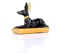 Gold and Black Egyptian Anubis Jackal Figurine