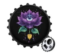 Lotuses Flower with Eye Fashion Bottle Opener Beer Cap Shape Fridge Magnets Can Openers for Home Bar