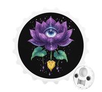 Lotuses Flower with Eye Fashion Bottle Opener Beer Cap Shape Fridge Magnets Can Openers for Home Bar