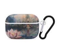 Lotuses Palace Cute Case Compatible with AirPods Pro Protective Cover with Keychain