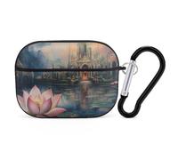 Lotuses Palace Cute Case Compatible with AirPods Pro Protective Cover with Keychain