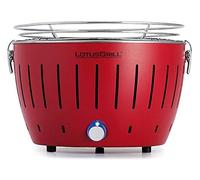 LotusGrill Small Compact the low-smoke charcoal/table grill in Power supply via USB port or power bank. Suitable for campers, hikers and on the boat (fiery red)