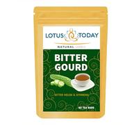 Lotustoday, Bitter Melon Herbal Tea - 60 Tea Bags | Traditional infusion with Bitter Melon (70%), Gymnema & Fenugreek | Caffeine-Free | Vegan | all Natural Infusion