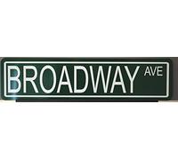 Lotusworld BROADWAY AVE METAL STREET SIGN NEW YORK BAR GARAGE MAN CAVE MUSICAL TAXI Metal Street Sign 4x16 inches