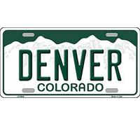 Lotusworld denver colorado state background novelty license plate license plate 6x12 inches