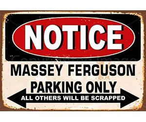 Lotusworld Fashion Notice Massey Ferguson Parking Metal Sign 8x12 inches