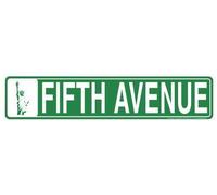 Lotusworld FIFTH AVENUE STREET SIGN 5TH EMBOSSED METAL NEW YORK ROAD BROADWAY NY Metal Street Sign 4x16 inches