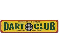 Lotusworld New Road Sign Dart Club Sign Metal Professional Amature Dart Boardame Metal Street Sign tin Sign 4x16 inches