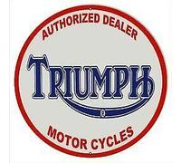 Lotusworld New Sign Triumph Motorcycle Dealer Round 12x12 inchs road sign