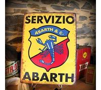 Lotusworld New Tin Sign Aluminum Retro Fashion Vintage Abarth Metal Sign Metal Sign 8x12 inches