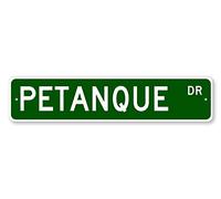 Lotusworld PETANQUE Street Sign, Boules Sport Decor Sign, Custom Metal Street Sign Metal Street Sign 4x16 inches