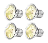 Lotvic 4 Pack 50W Reptile Heating Bulbs, E27 UVA UVB Heat Lamp Bulb for Reptiles, Dimmable Basking Spot Lamp, Reptile Heating Bulb for Amphibian, Tortoise, Bearded Dragon, Lizard, Chicks