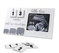 Lotvic Baby Scan Photo Frames, 9.5'' x 5'' Ultrasound Photo Frame with Countdown Weeks, Mum to be & Baby Announcement Gifts