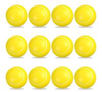 Lotvic Foam Tennis Balls, 12 Pcs Soft Tennis Balls, 6 cm Mini High Bounce Sponge TennisBall for Kids Boys & Girls Indoor Outdoor Sports (12 Pcs)