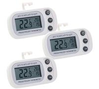 Lotvic Fridge Thermometer Digital, 3PCS Refrigerator Thermometers, Freezer Thermometer with Large LCD Display Min/Max °C/°F Function, Fridge Thermometers UK for Freezer Refrigerator (3 Pack White)